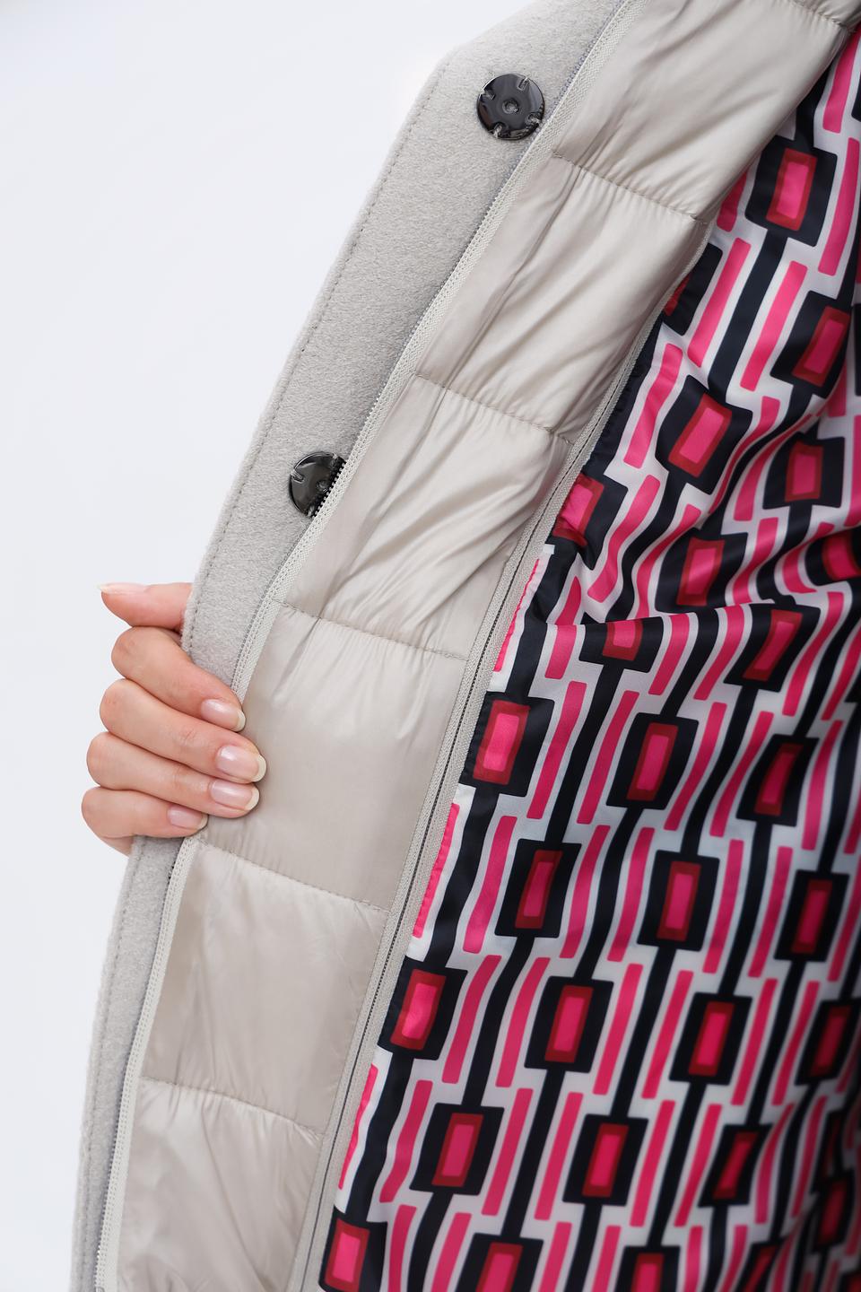 Пальто Bugatti серое с капюшоном