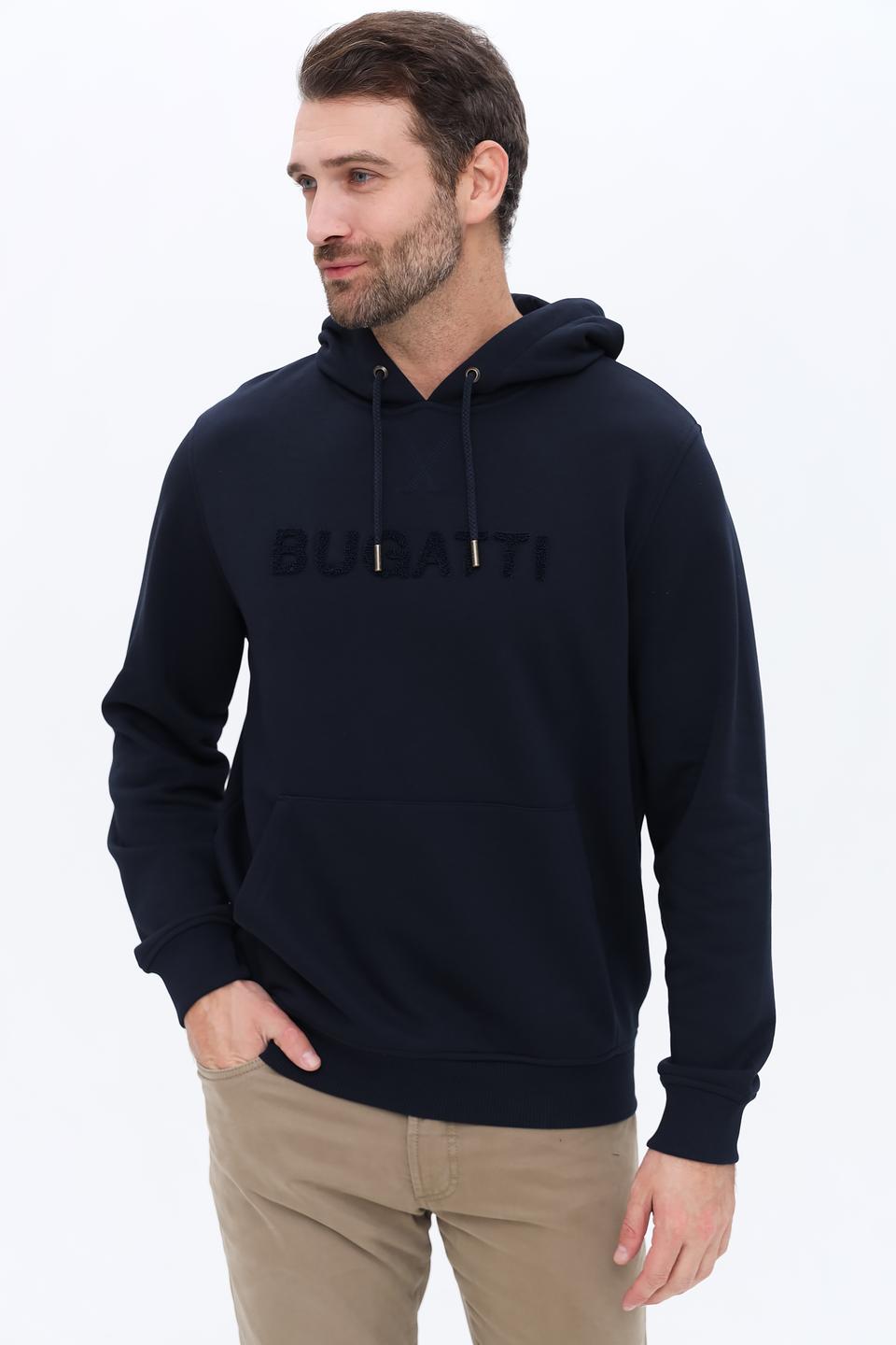 Толстовка Bugatti с логотипом темно-синяя