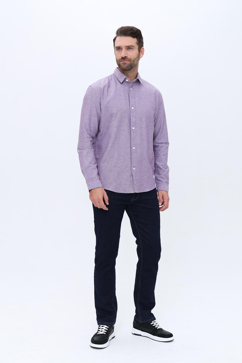 Рубашка дл Tom Tailor denim лиловая