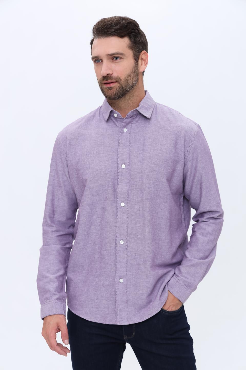 Рубашка дл Tom Tailor denim лиловая