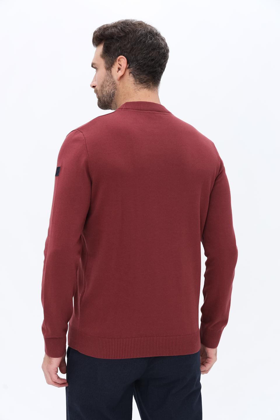 Джемпер Tom Tailor с узором бордовый