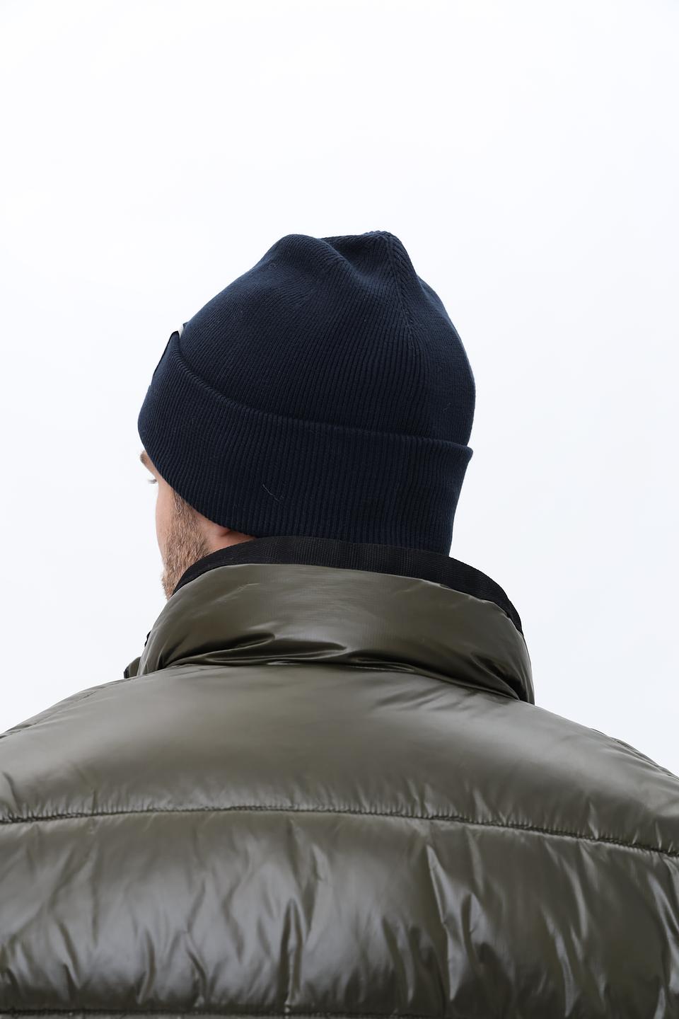 Шапка Marc O Polo вязаная тёмно-синяя