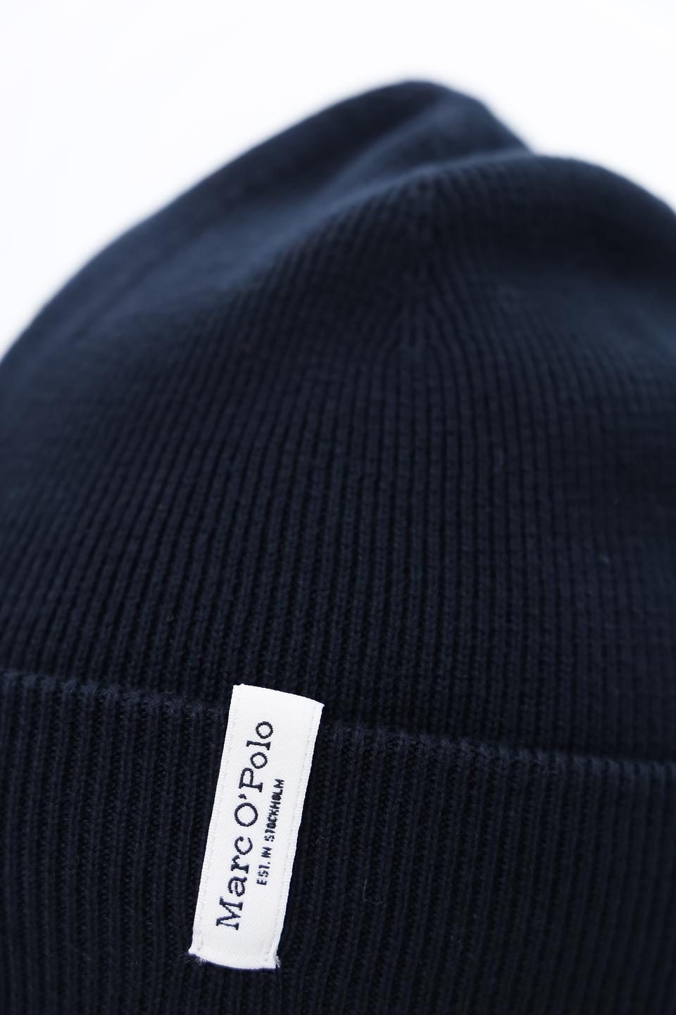 Шапка Marc O Polo вязаная тёмно-синяя