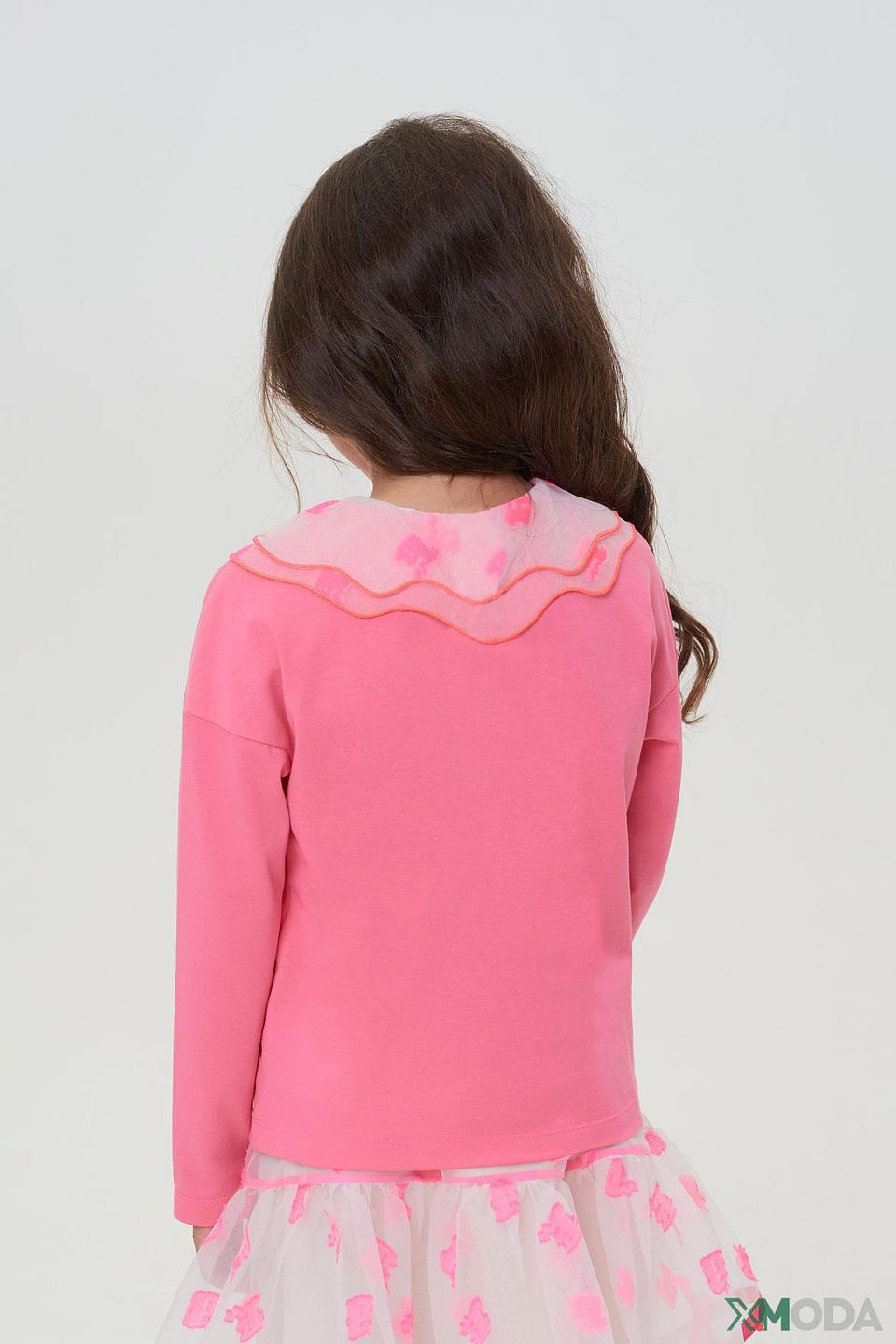 Джемпер Choupette с воротником-жабо розовый