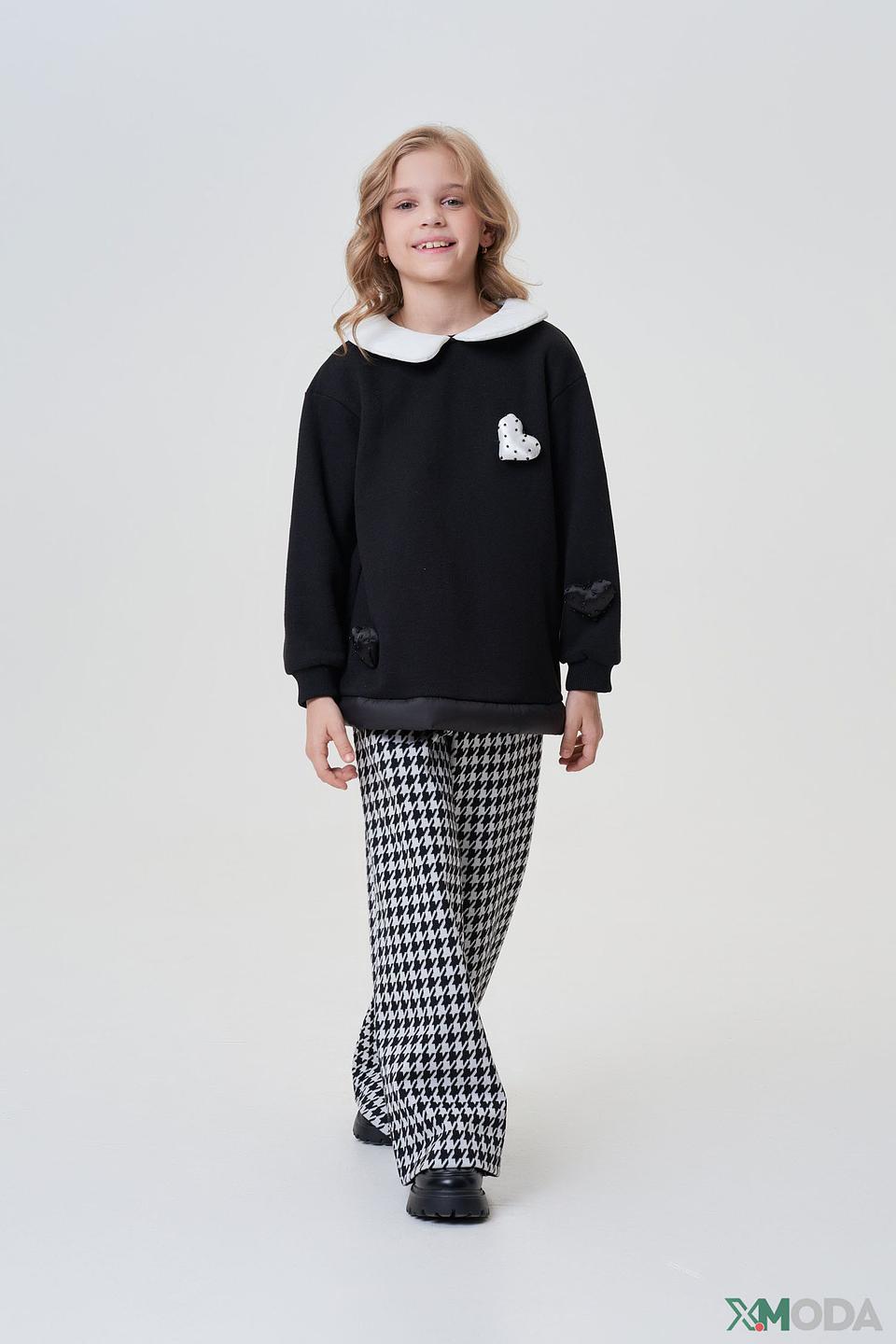 Джемпер Choupette черный с аппликацией сердце