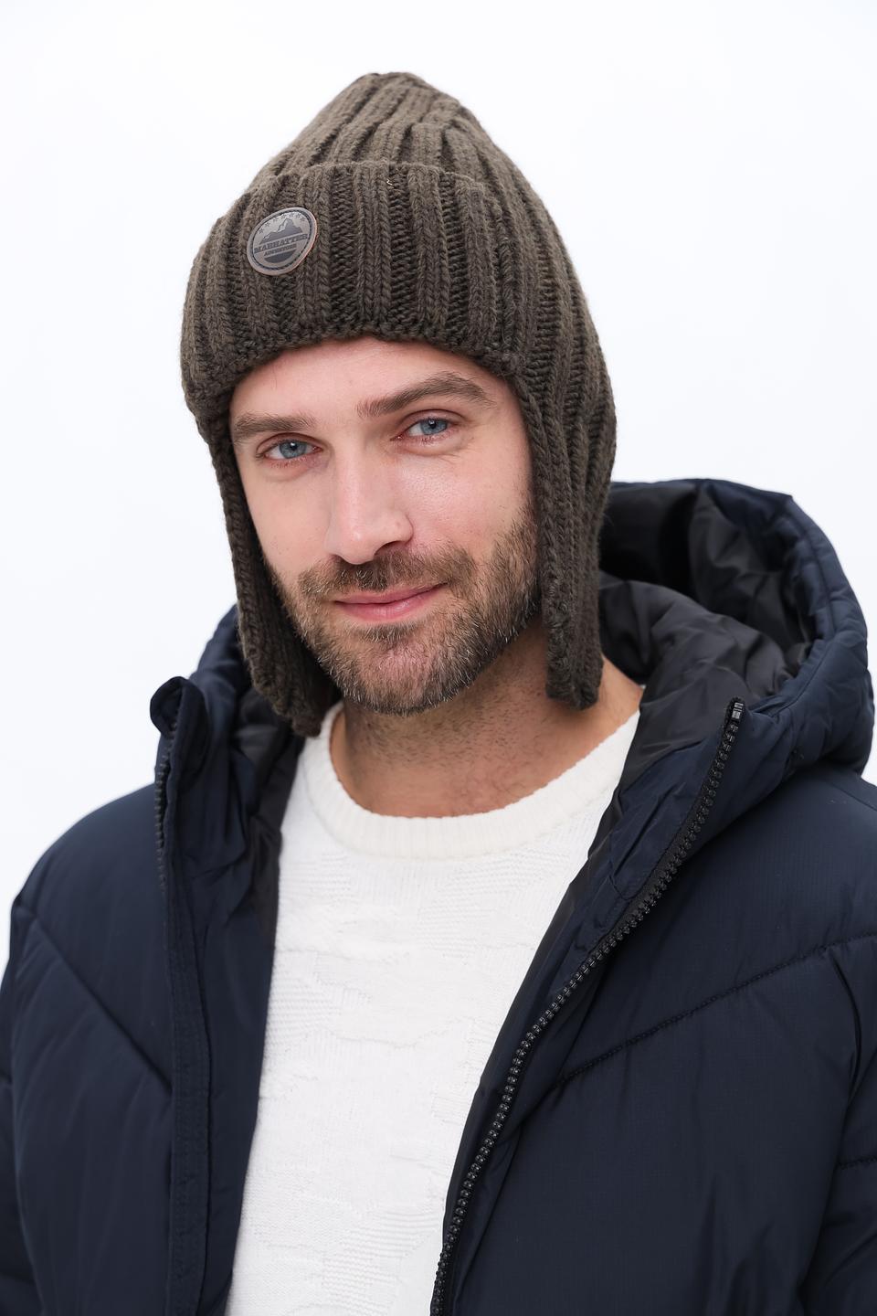 Шапка Marhatter с ушами коричневая