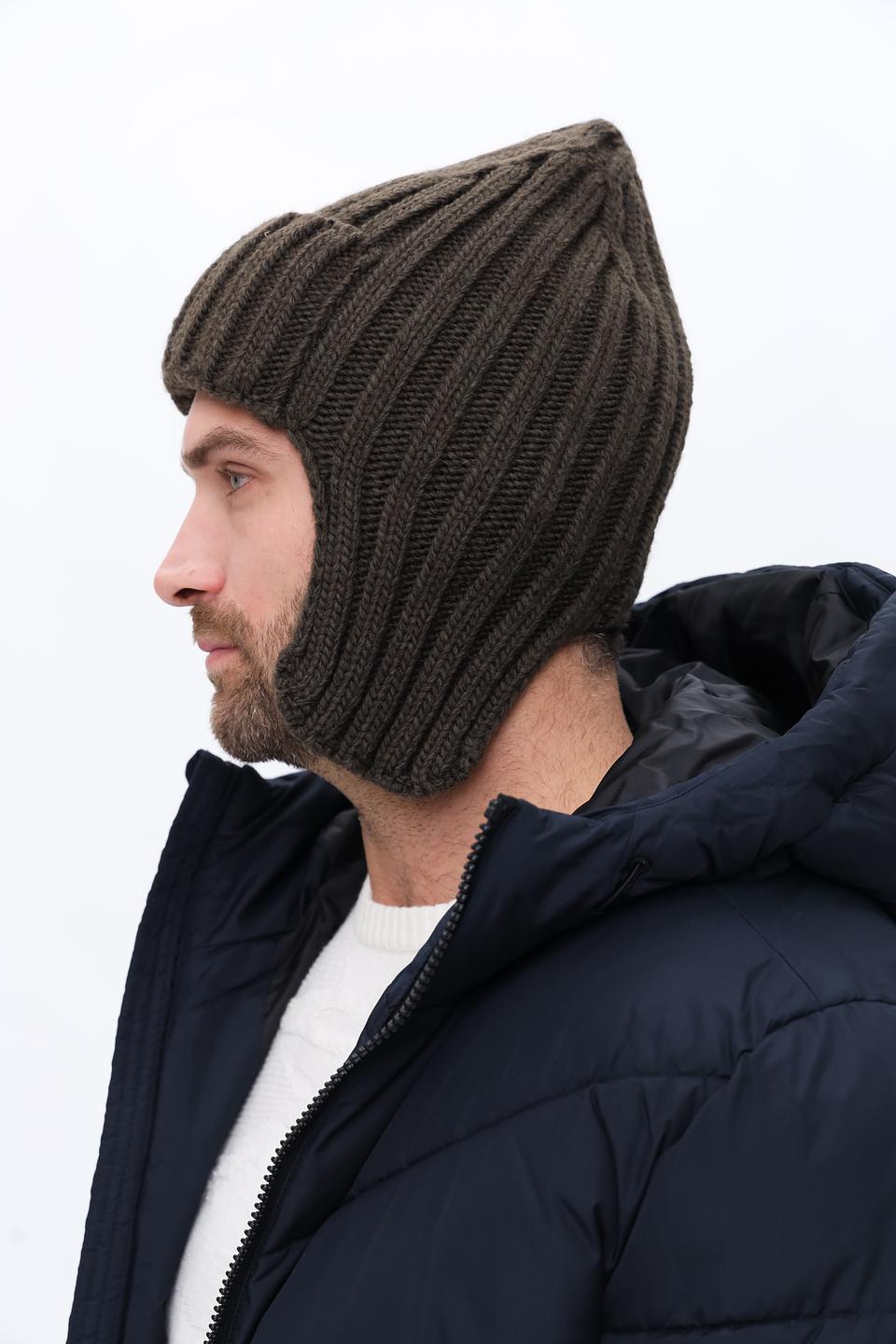 Шапка Marhatter с ушами коричневая