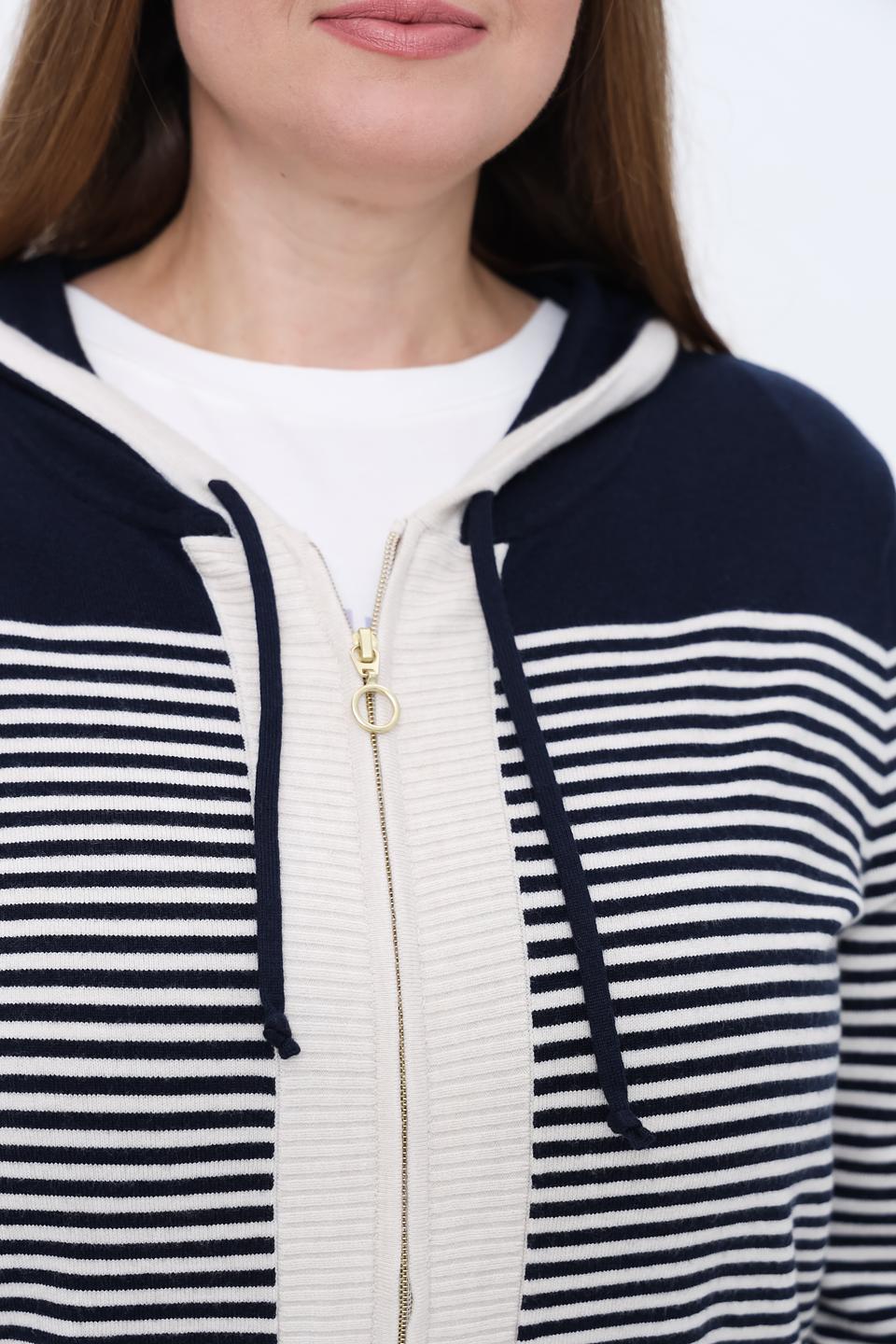 Жакет Olsen в полоску с капюшоном