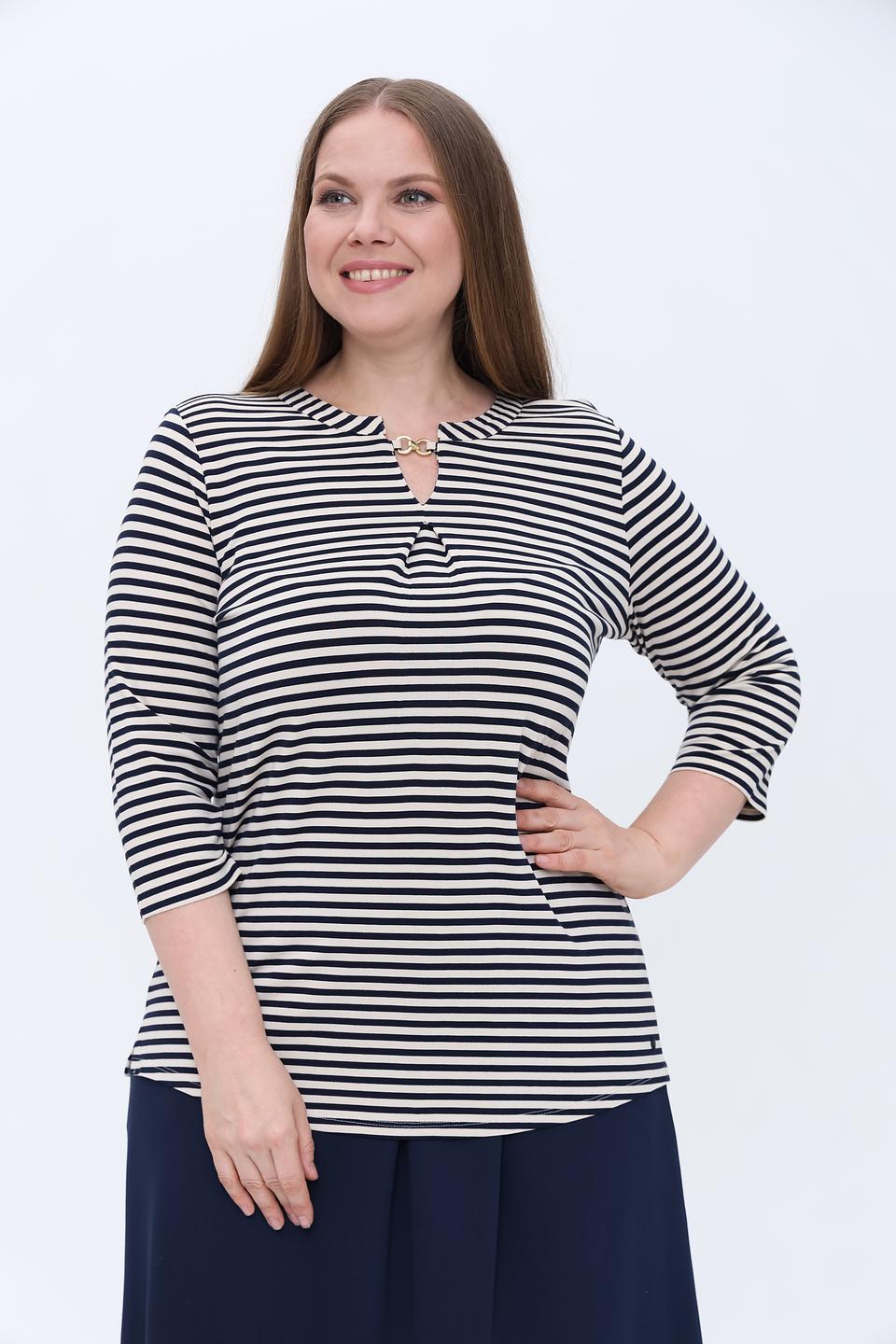 Лонгслив Olsen в полоску