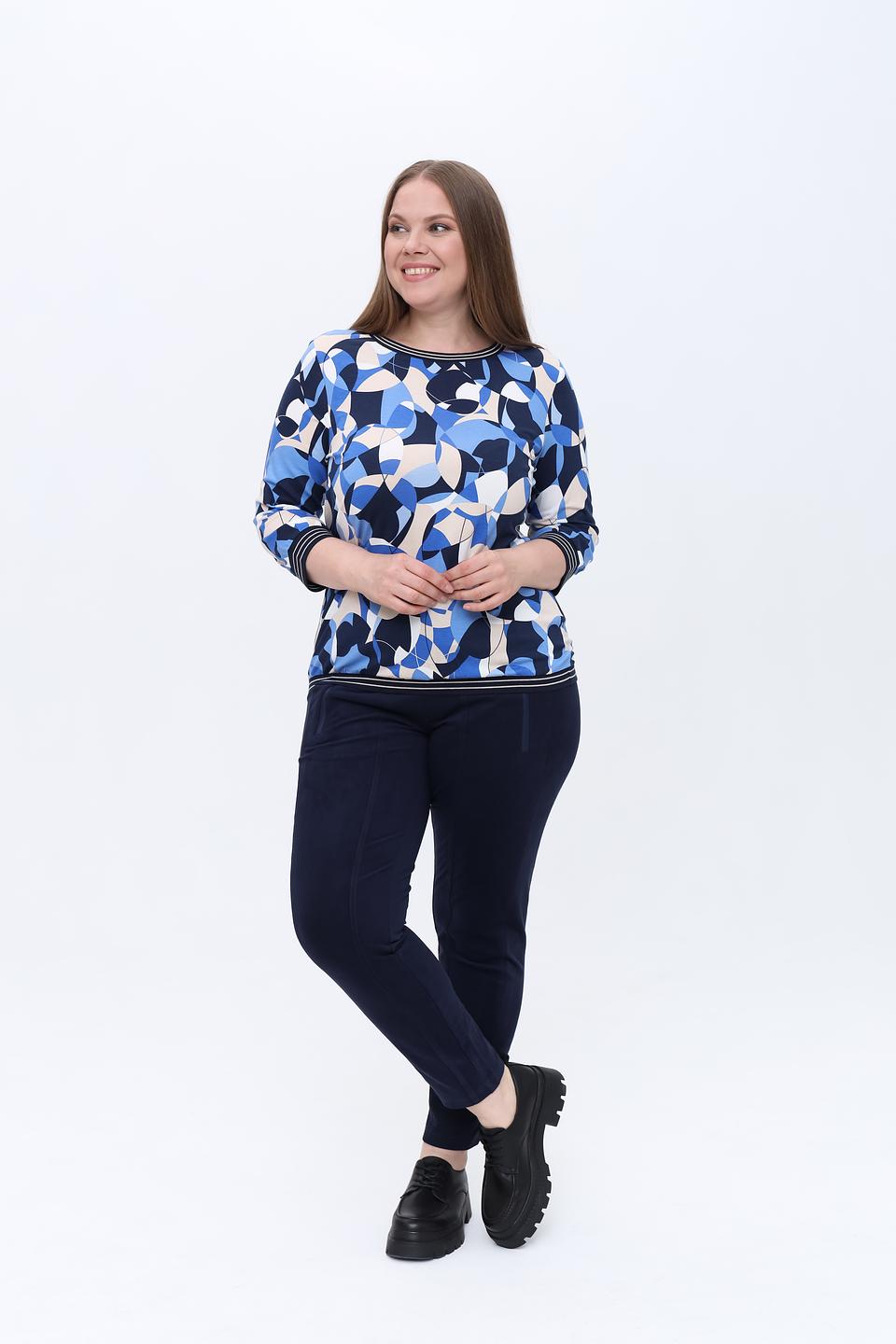 Брюки Olsen приталенные темно-синие