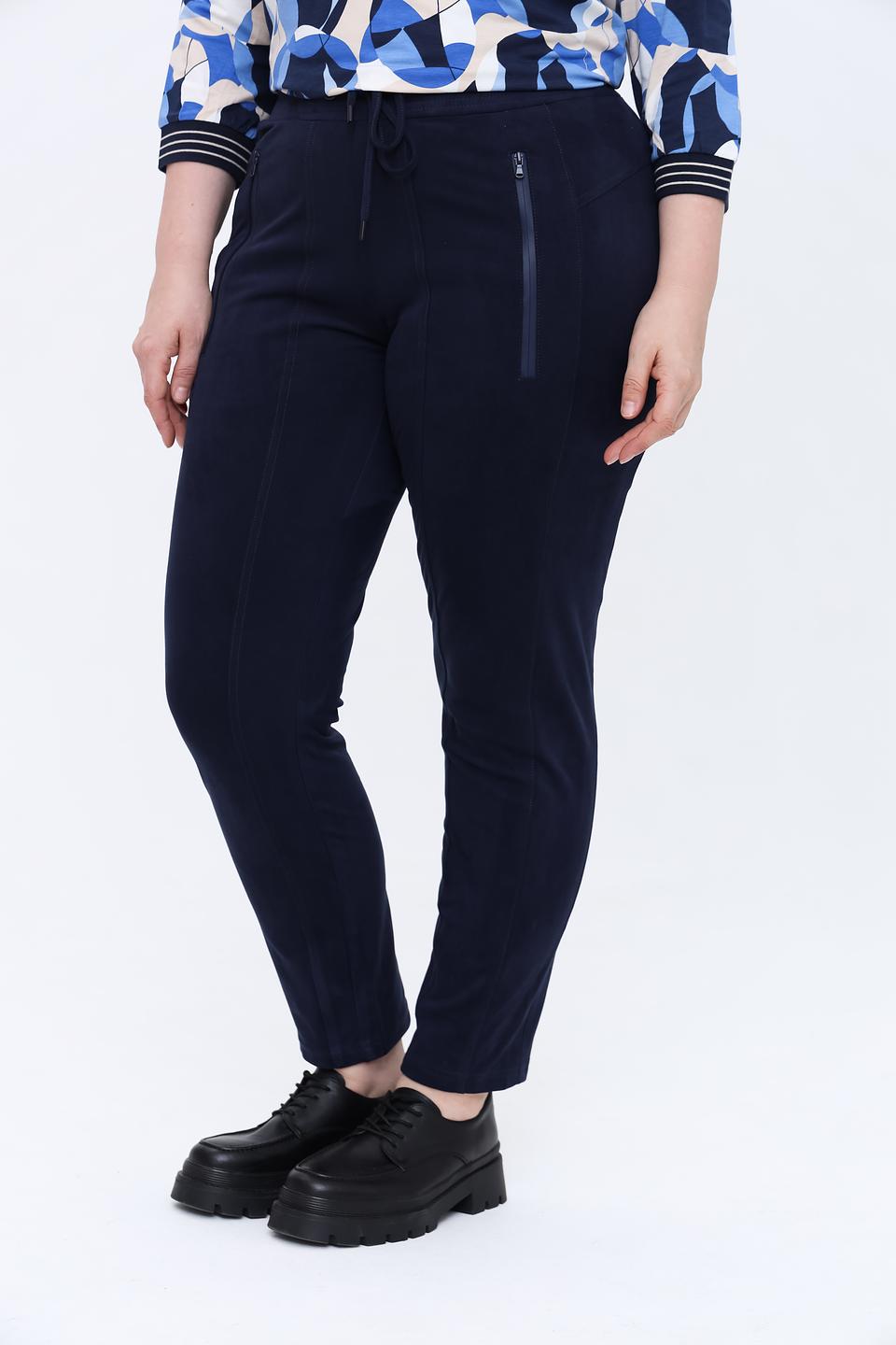 Брюки Olsen приталенные темно-синие