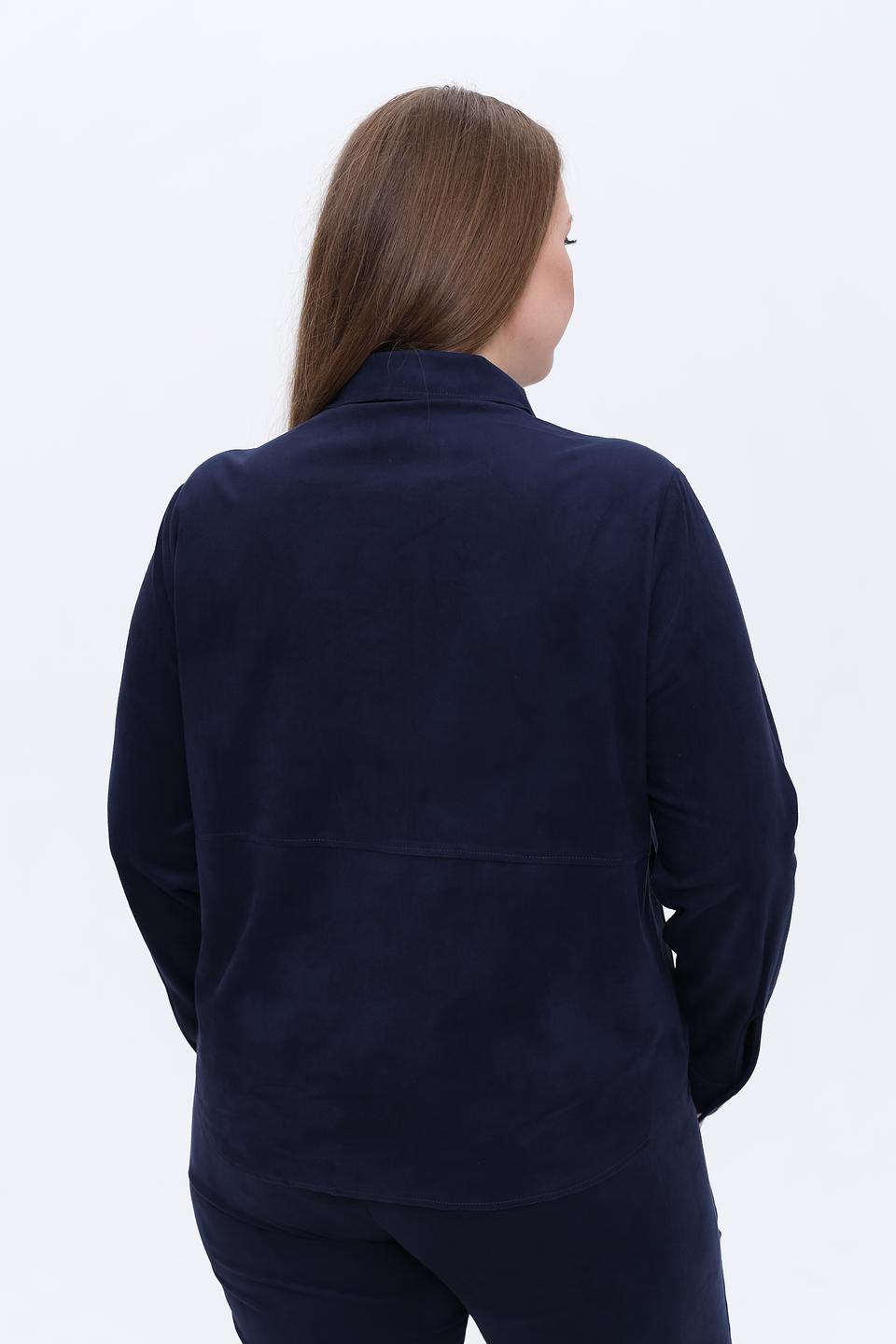 Рубашка Olsen приталенная темно-синяя