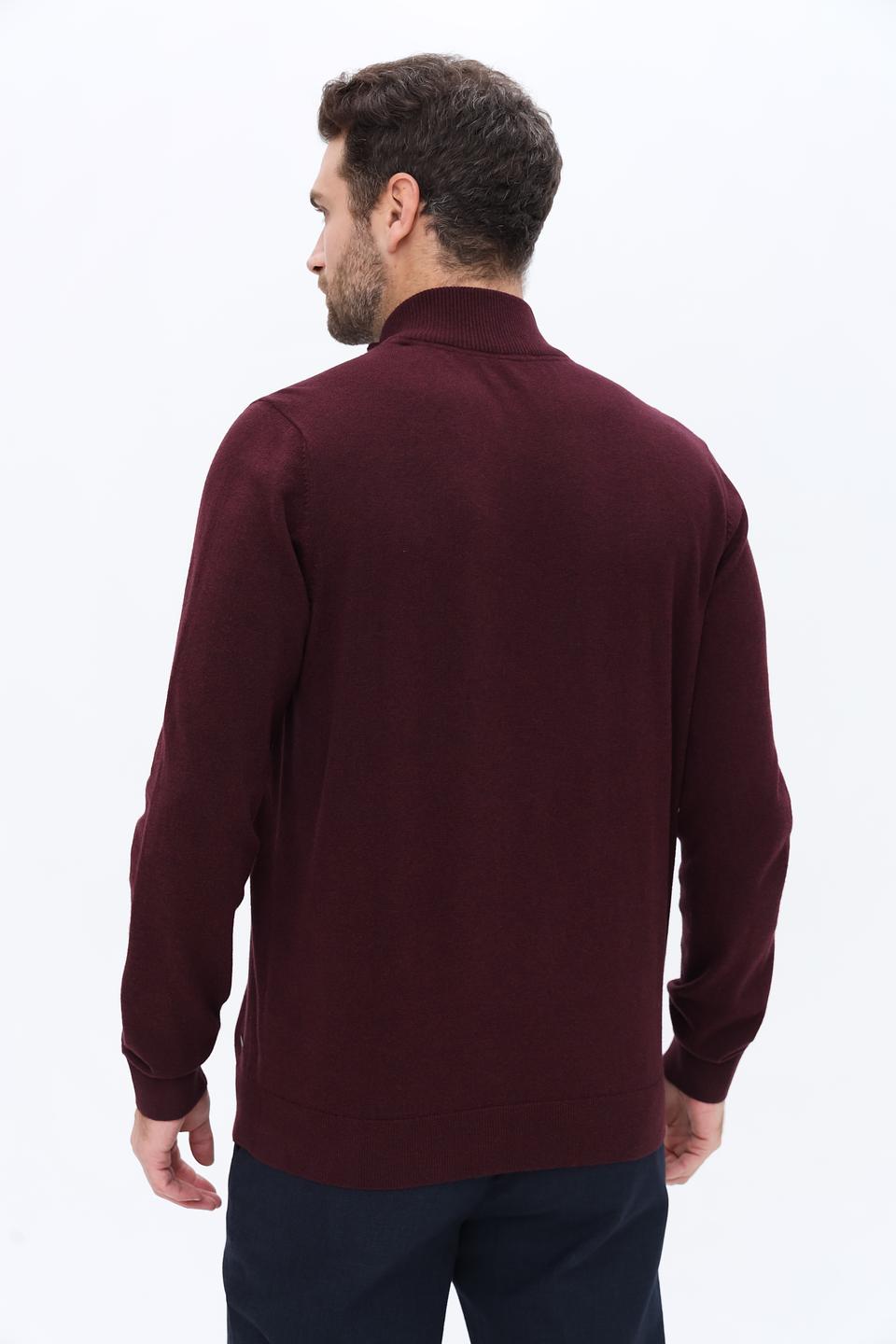 Джемпер Bugatti с молнией бордовый