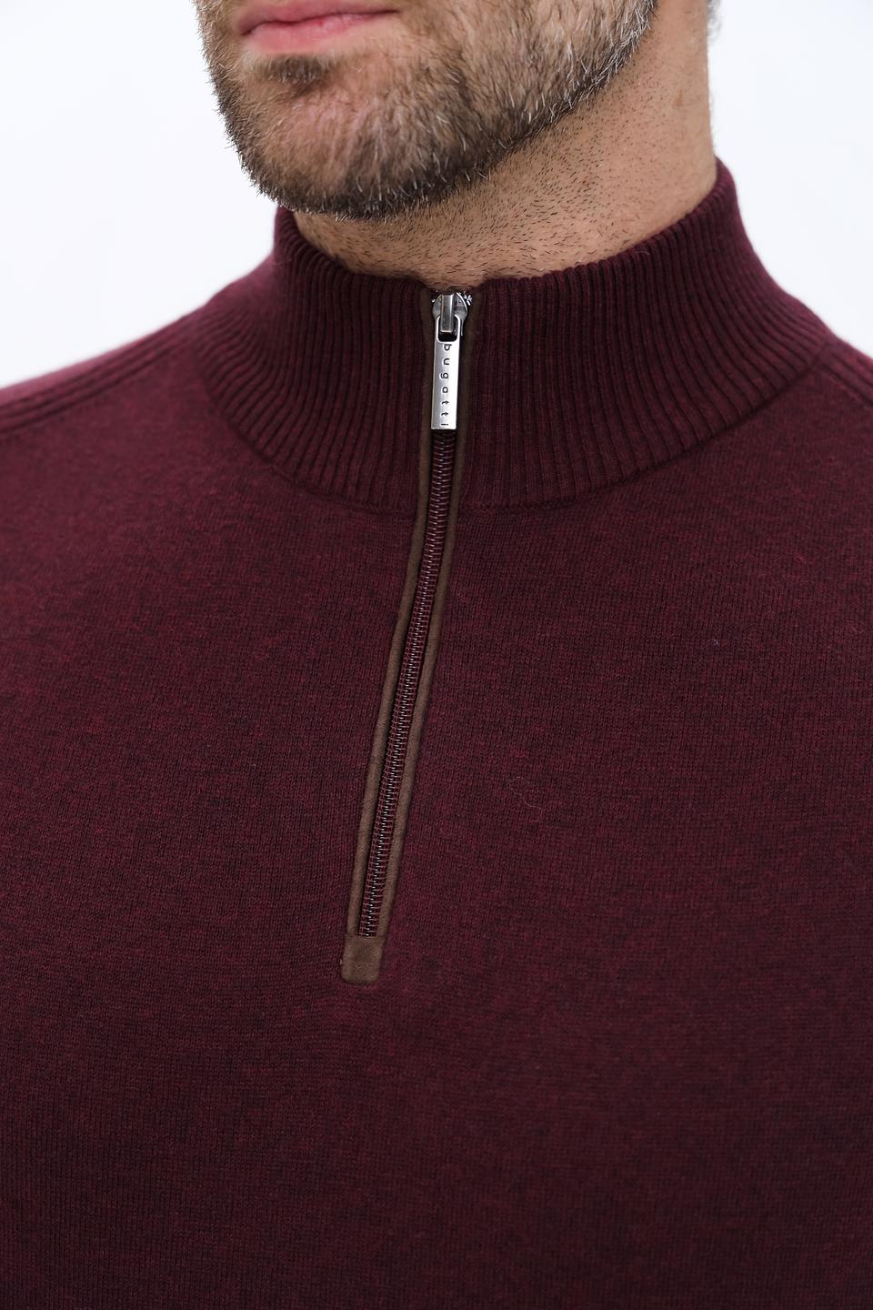 Джемпер Bugatti с молнией бордовый