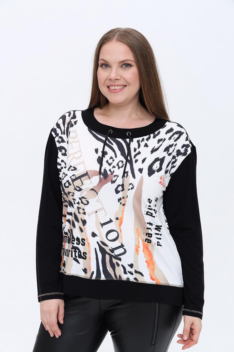 Джемпер Tuzzi с принтом леопард чёрный