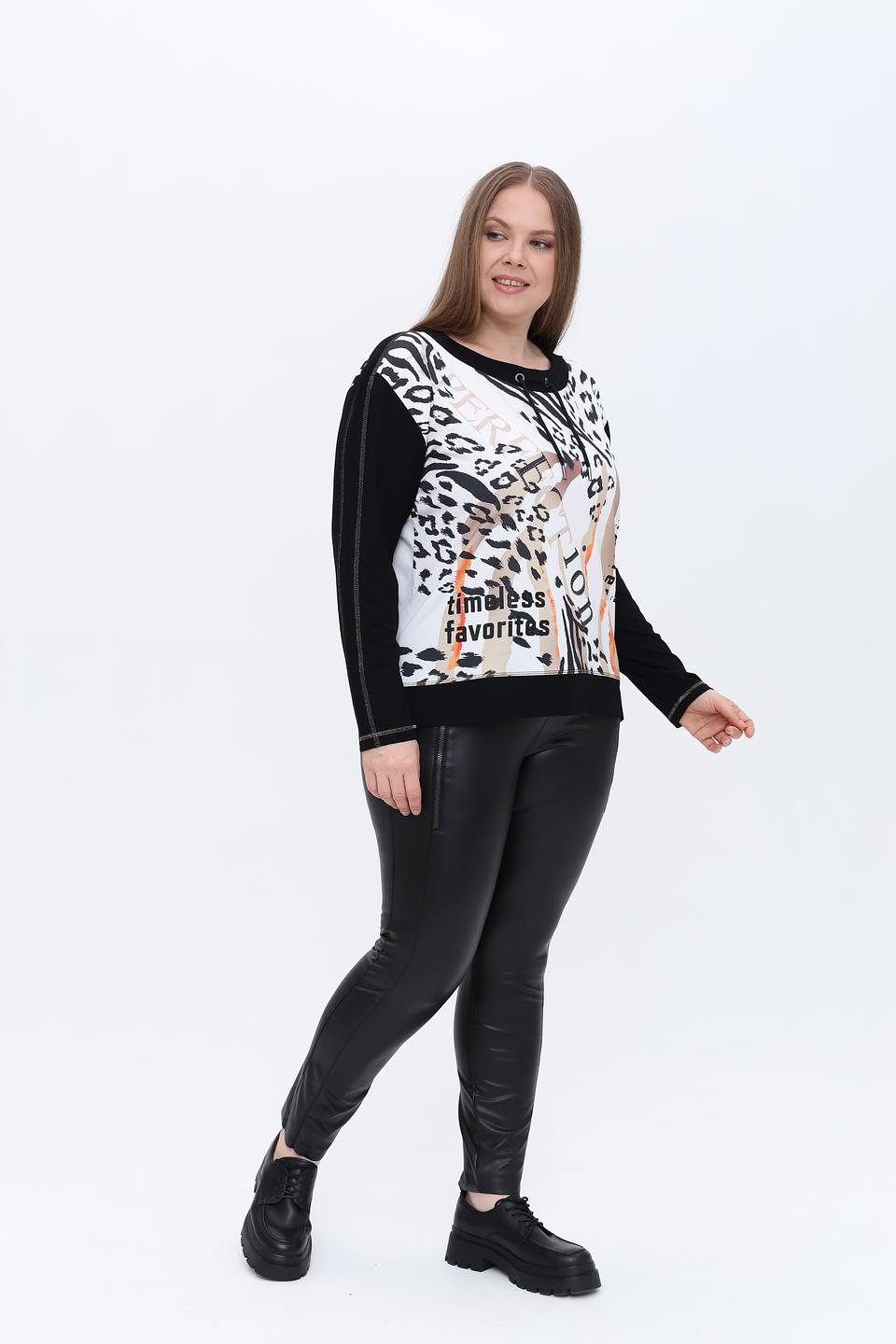 Джемпер Tuzzi с принтом леопард чёрный