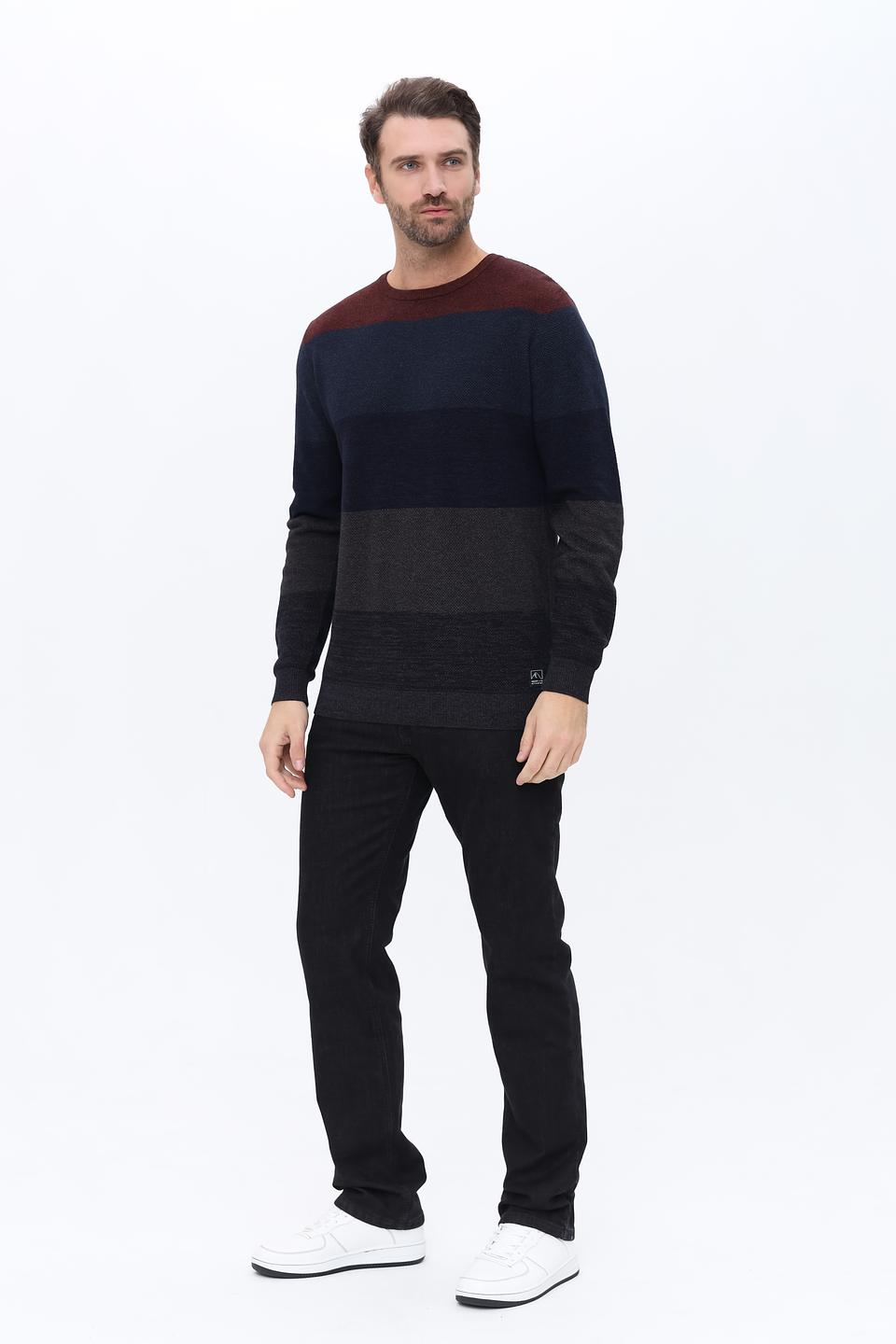 Джемпер Casa Moda в полоску бордовый