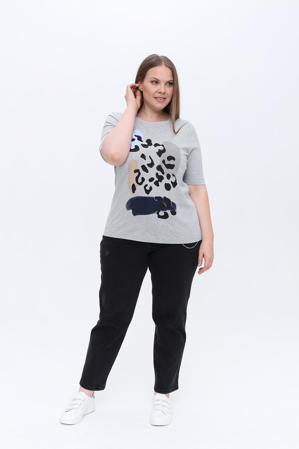 Футболка Gerry Weber с принтом серая