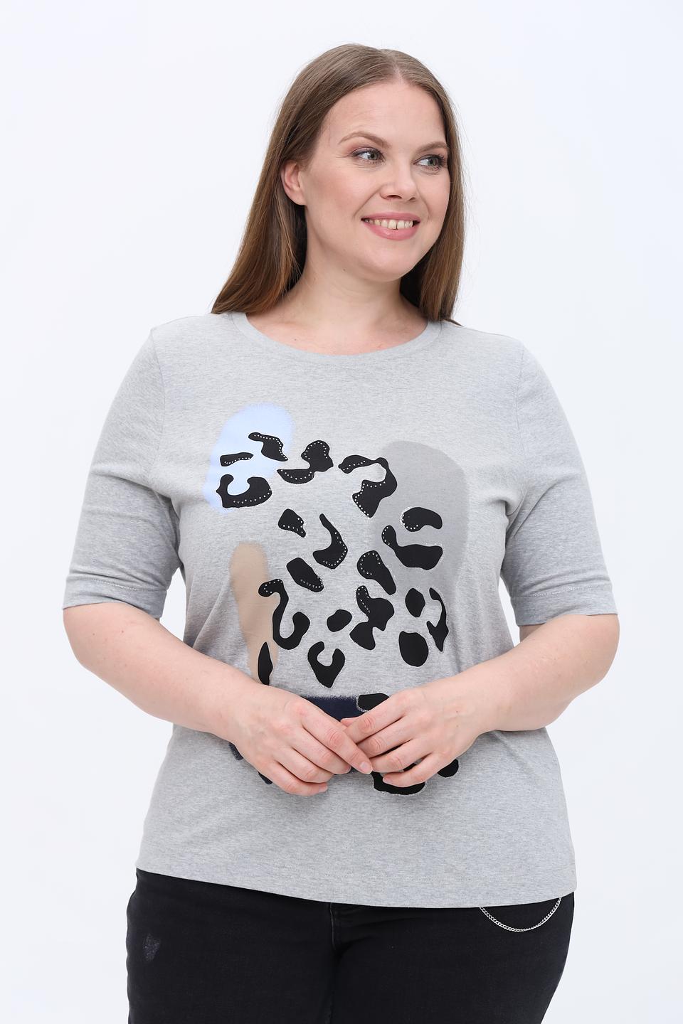 Футболка Gerry Weber с принтом серая