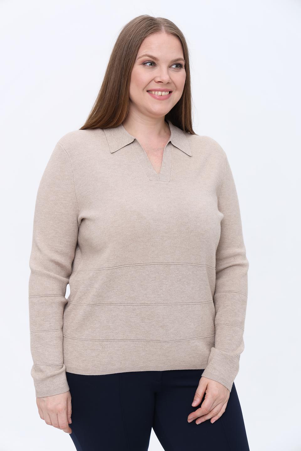 Пуловер Gerry Weber с воротником-стойкой бежевый