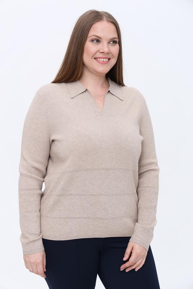 Пуловер Gerry Weber с воротником-стойкой бежевый
