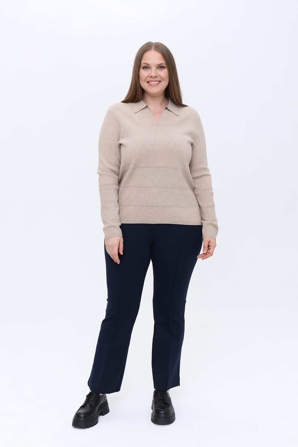 Пуловер Gerry Weber с воротником-стойкой бежевый