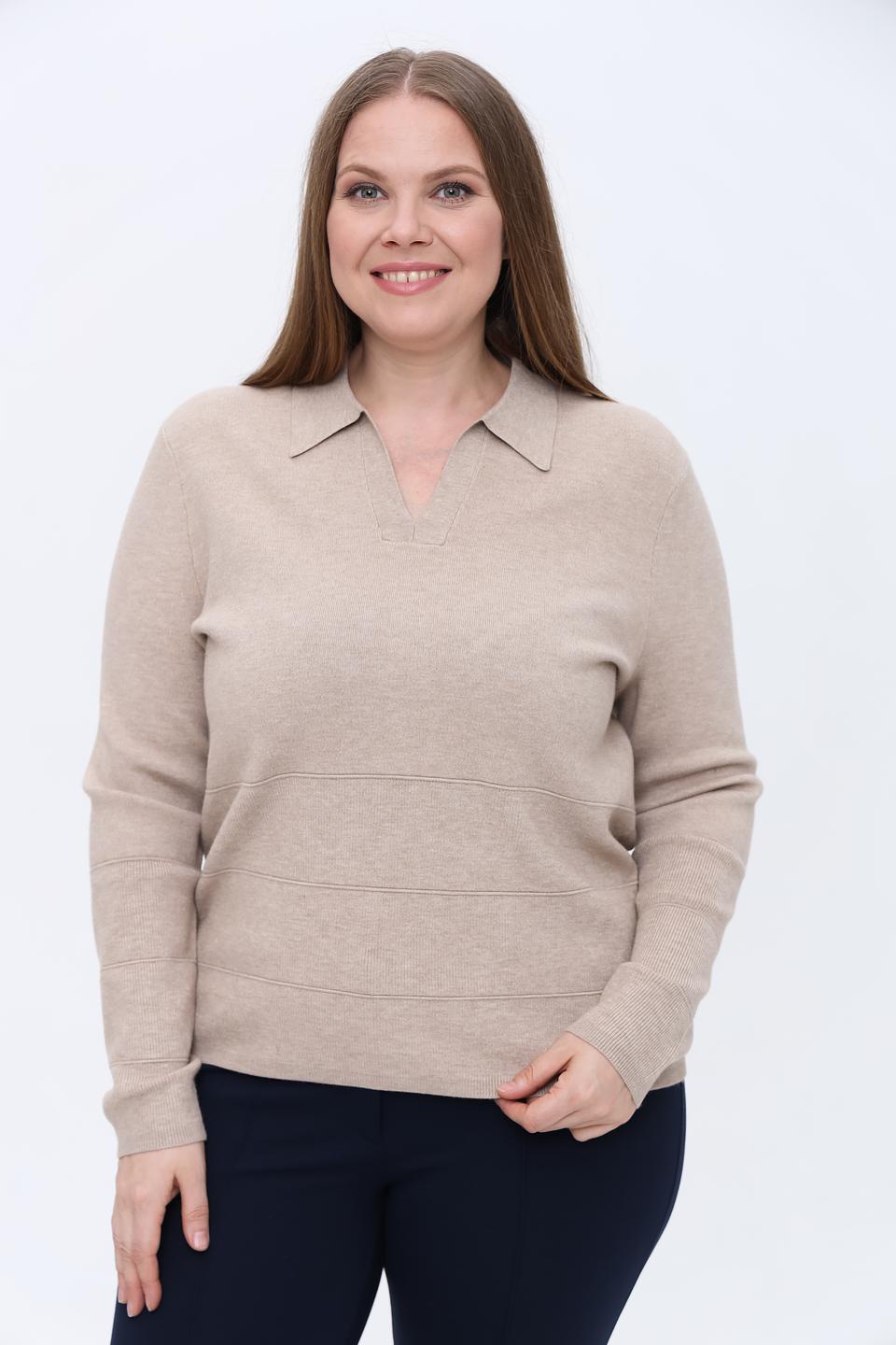 Пуловер Gerry Weber с воротником-стойкой бежевый