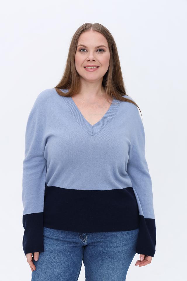 Пуловер Gerry Weber V-образный вырез голубой