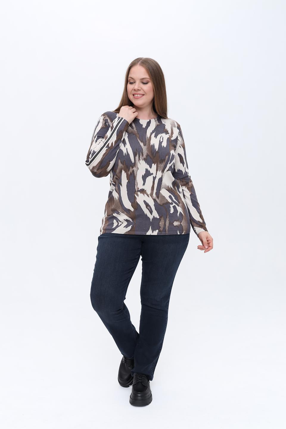 Пуловер Lebek с абстрактным принтом