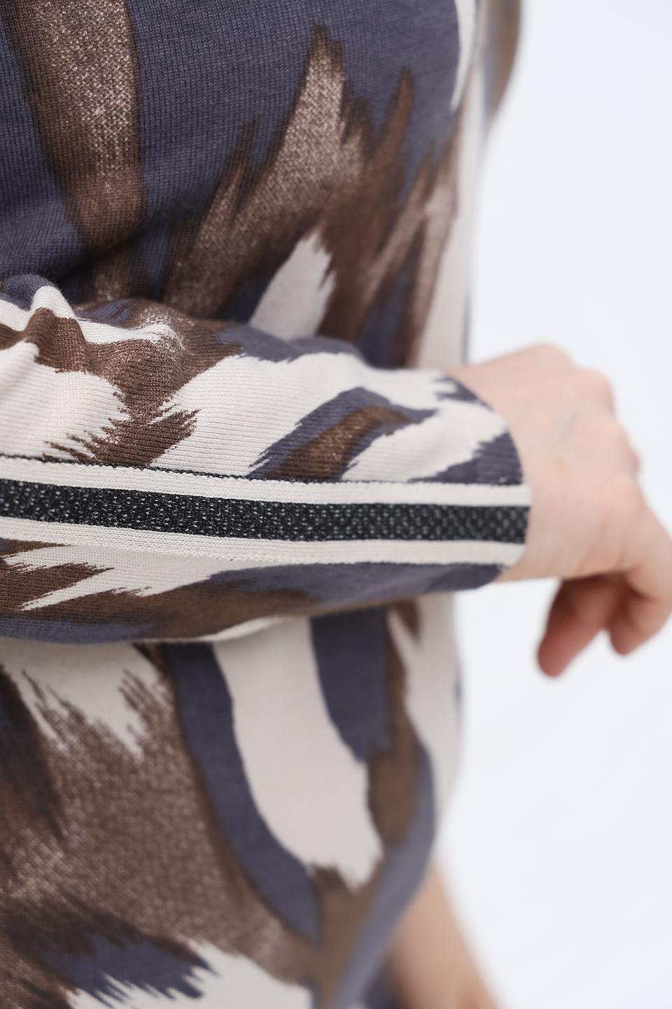 Пуловер Lebek с абстрактным принтом