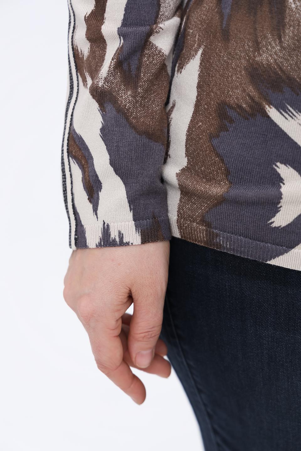 Пуловер Lebek с абстрактным принтом