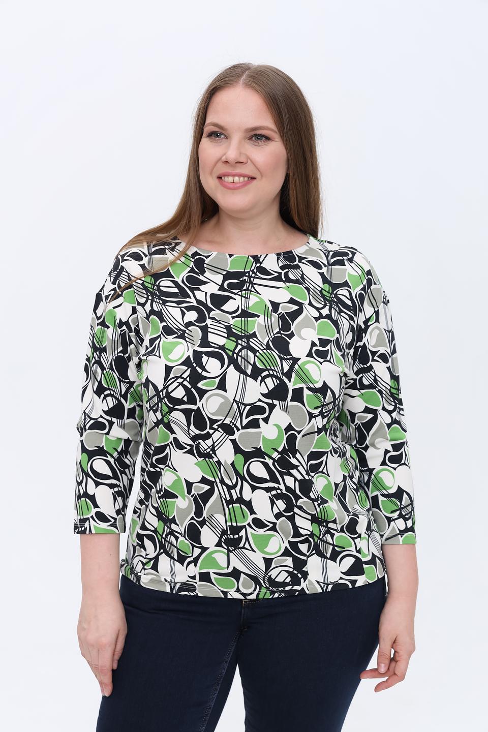 Лонгслив Lebek с абстрактным принтом