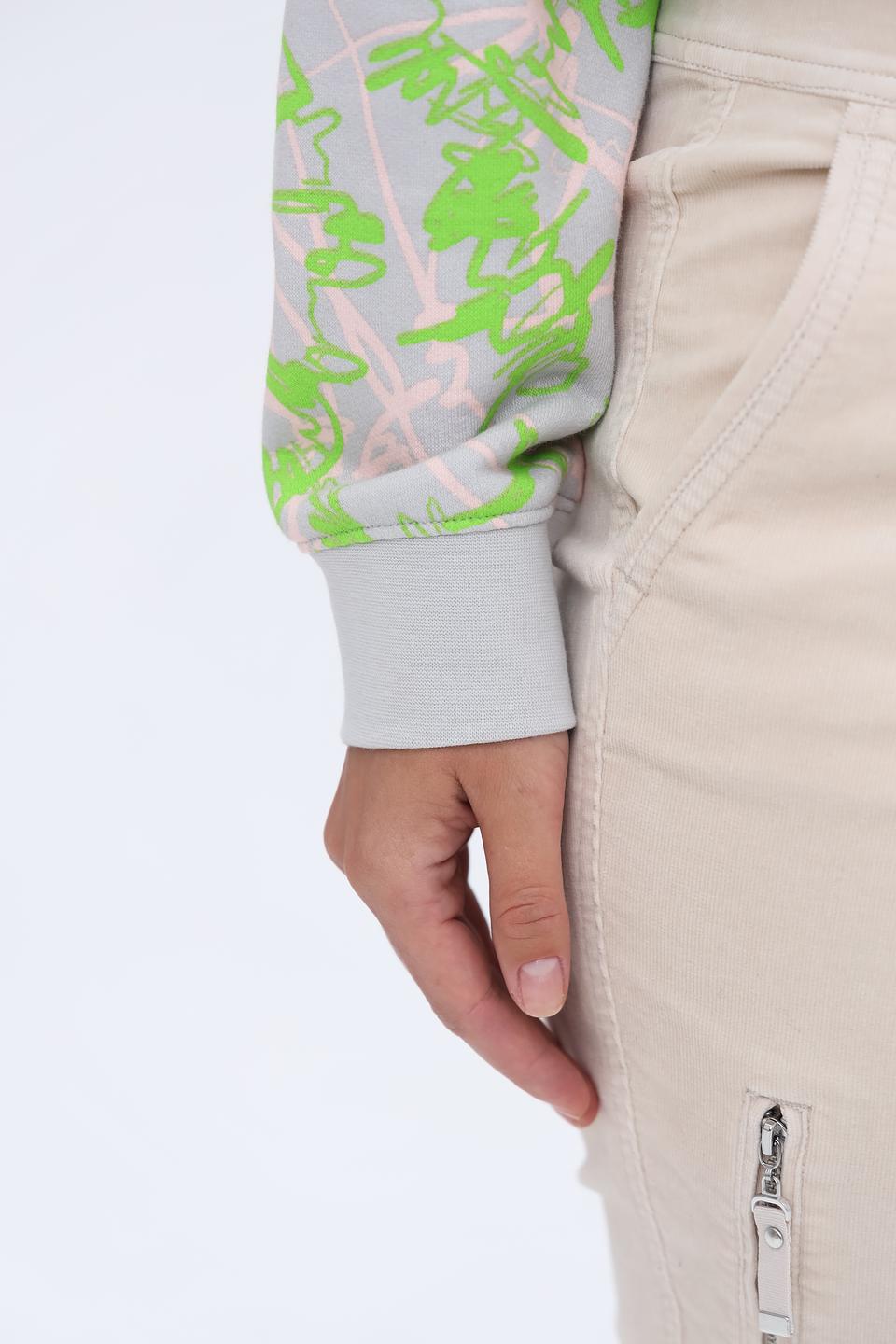 Пуловер Tom Tailor denim print серый