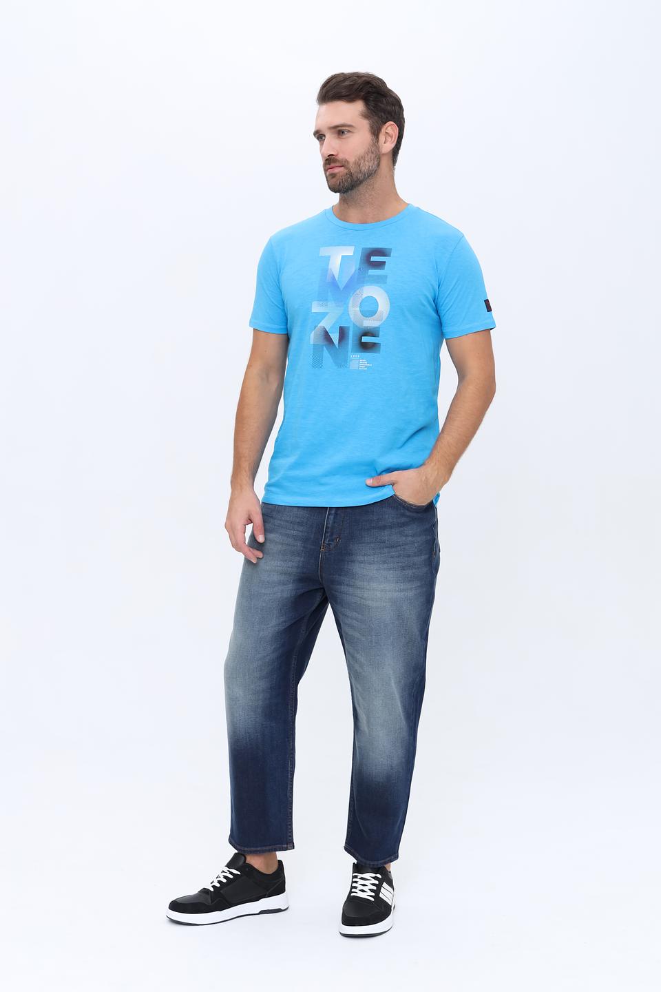 Джинсы Emporio Armani синие, свободный крой