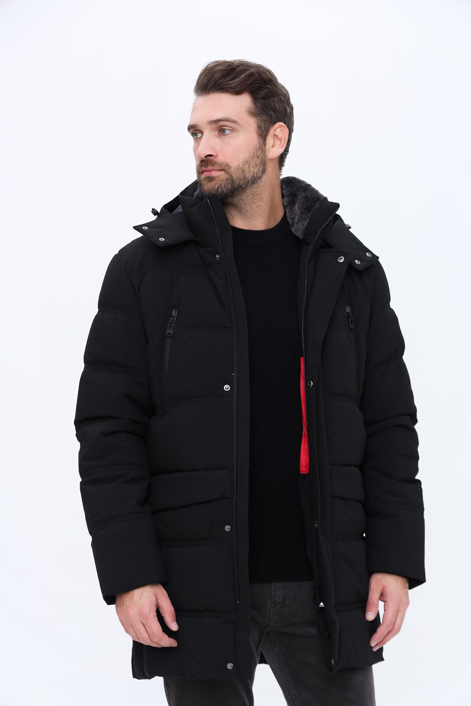 Пальто New Canadian стеганое чёрное