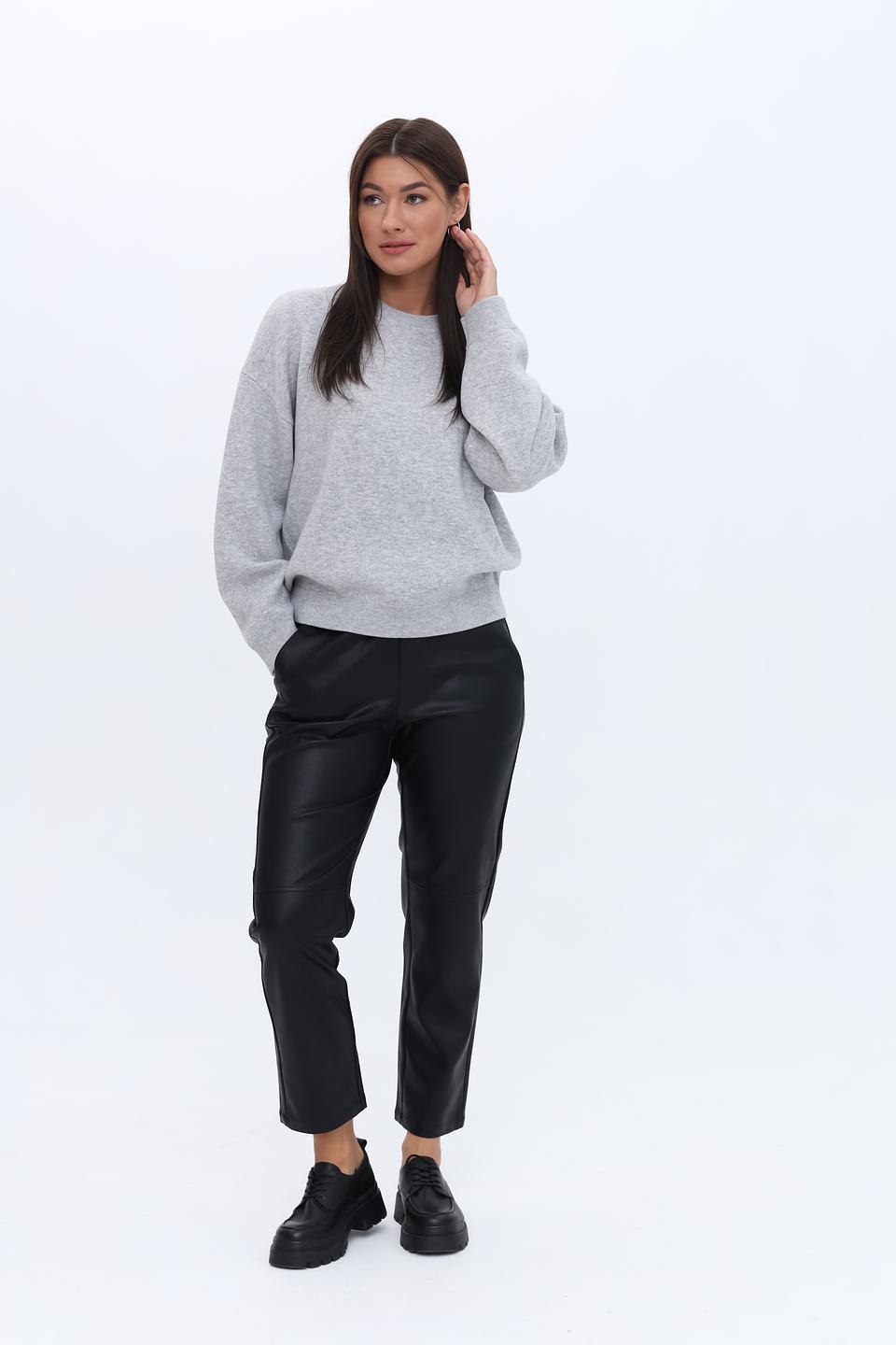 Брюки кожа Apart чёрные