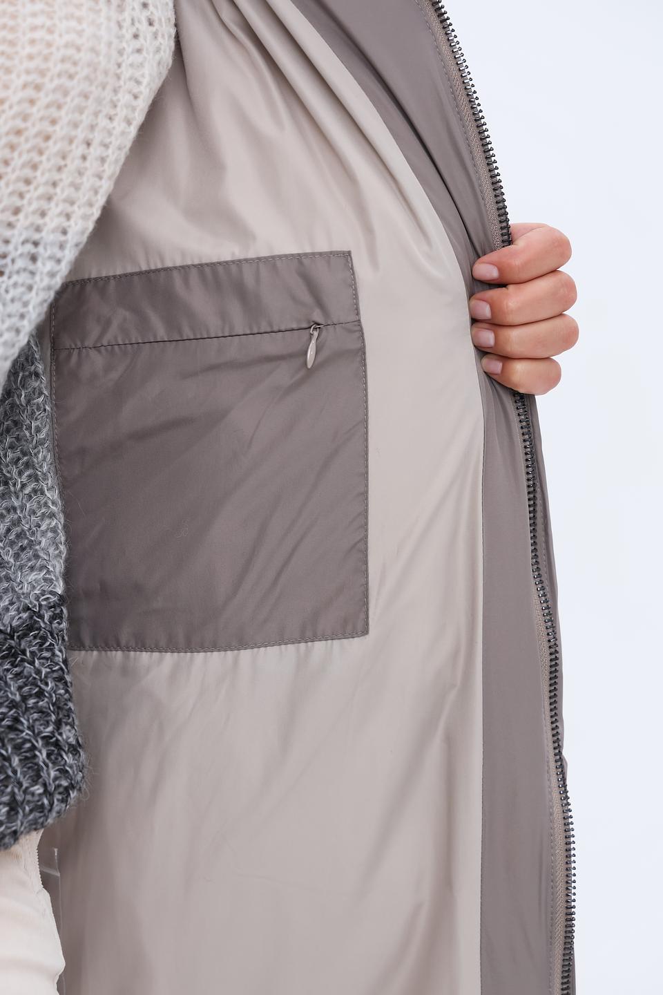 Пальто White Label стеганое серое