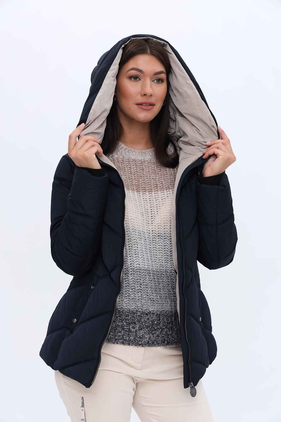 Куртка District стеганая тёмно-синяя