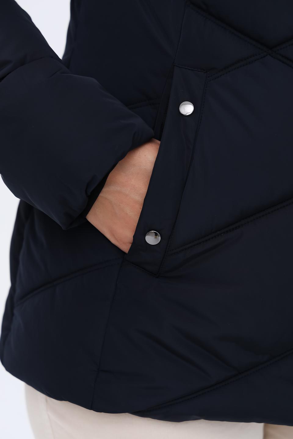 Куртка District стеганая тёмно-синяя