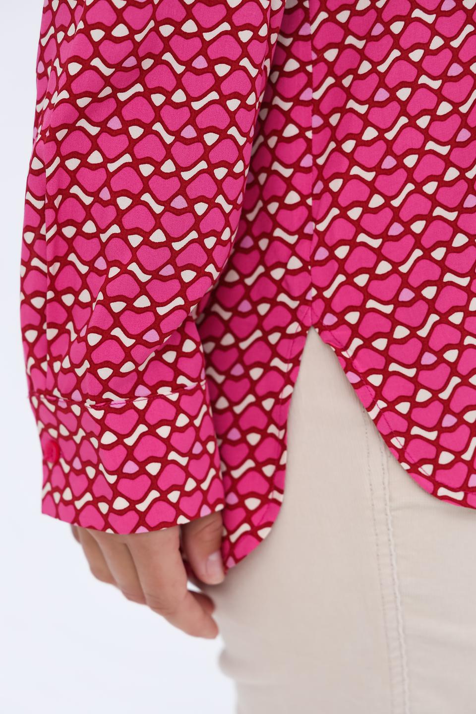 Рубашка Olsen с принтом фуксия