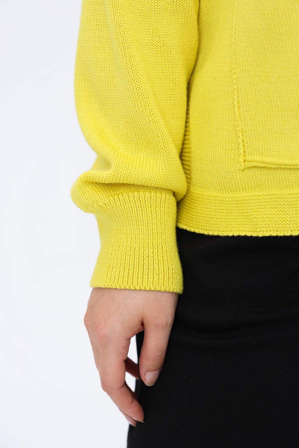 Пуловер Frapp с карманом жёлтый