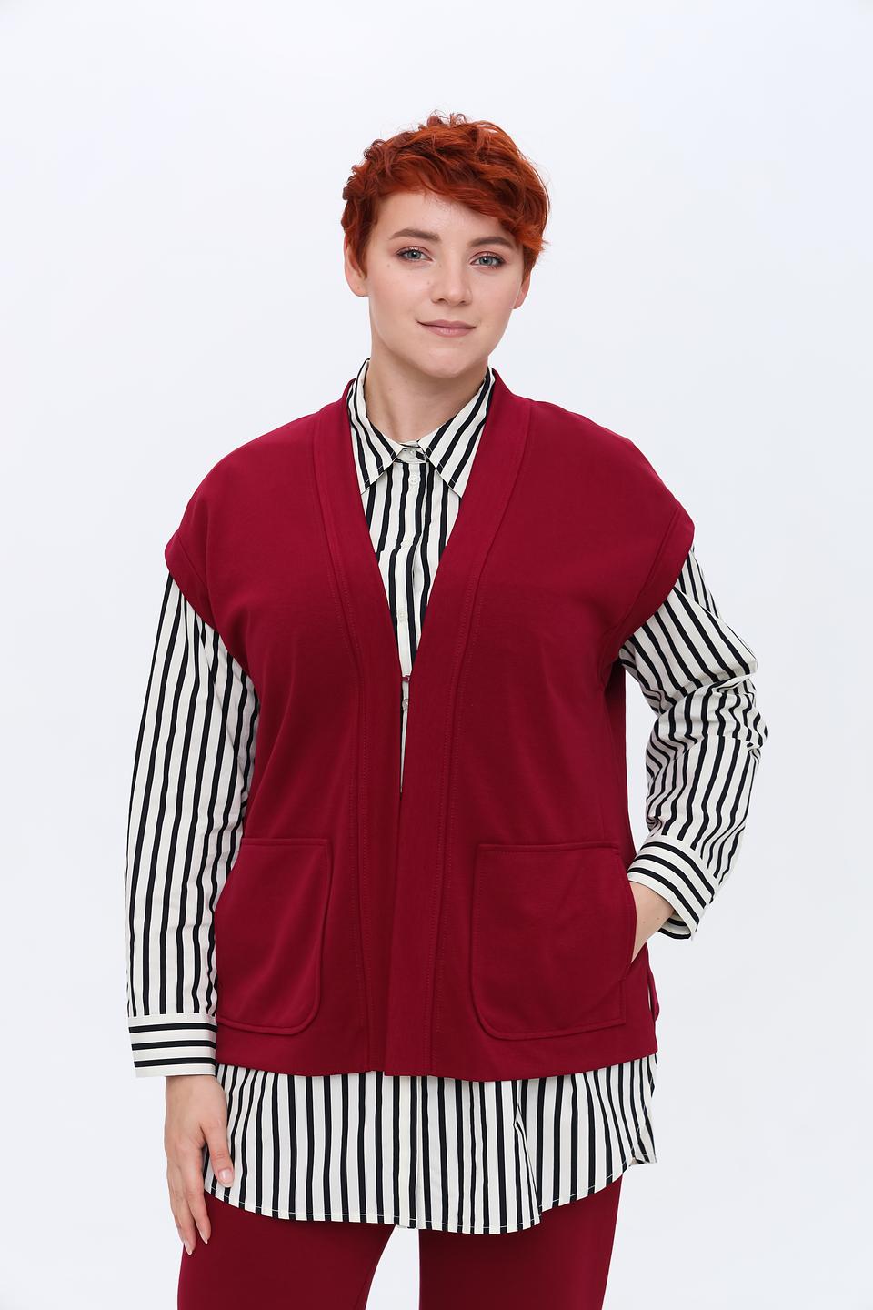 Жилет Rabe collection бордовый