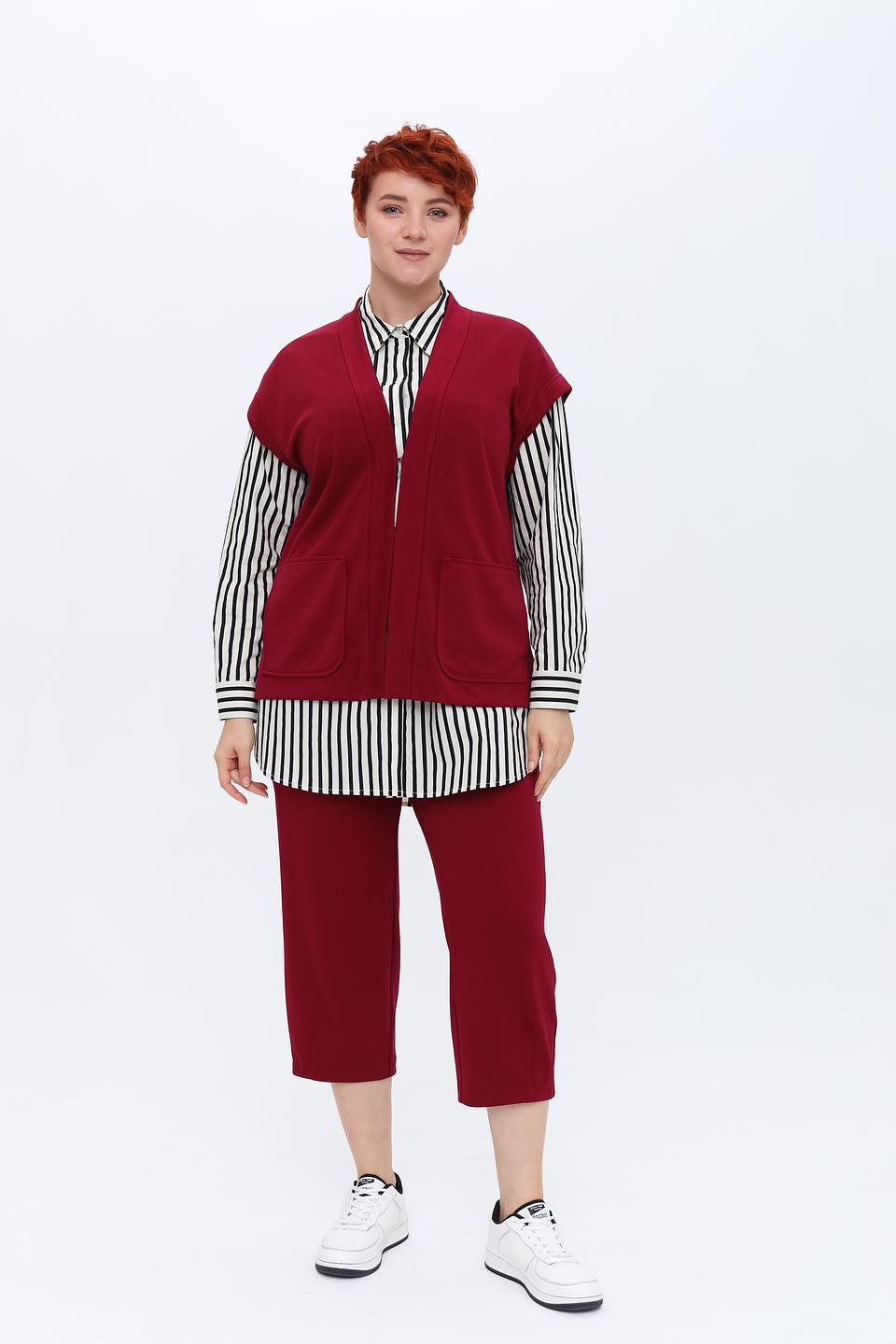 Брюки кюлоты Rabe collection бордовые