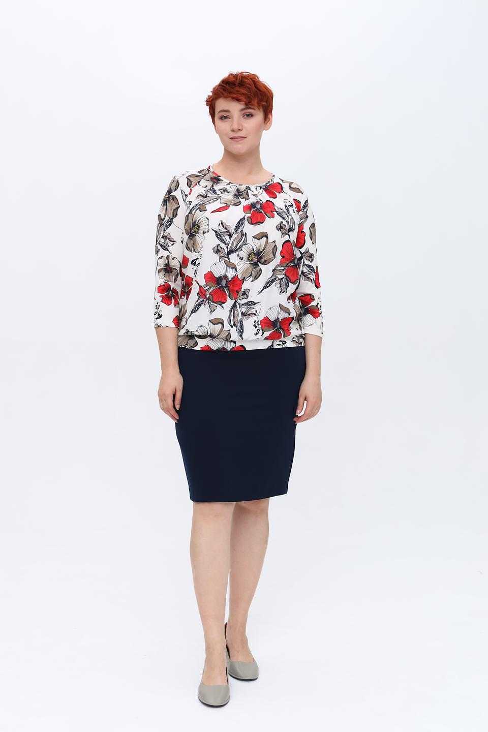 Блуза Frank Walder с цветочным принтом