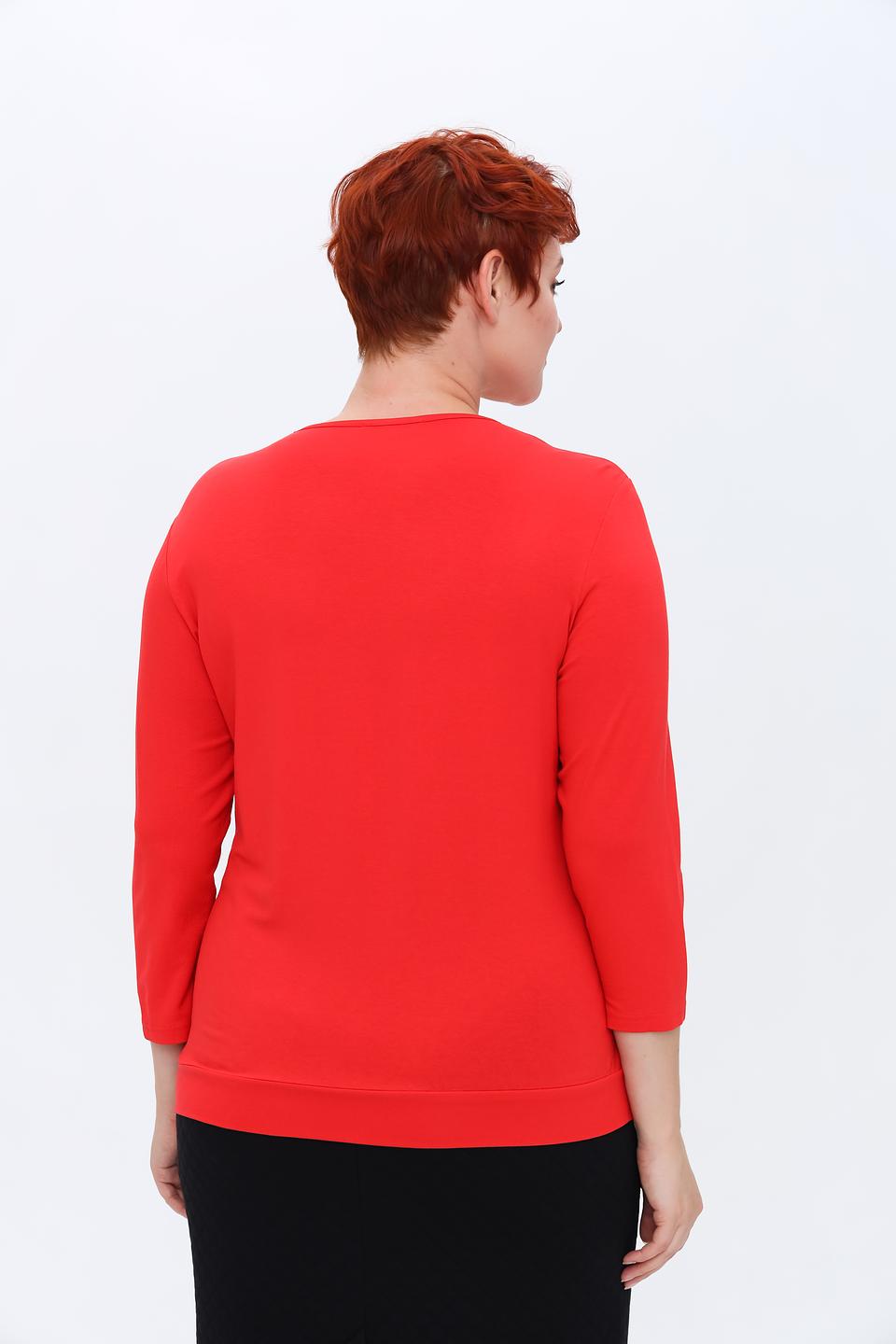 Блуза Frank Walder красная с драпировкой