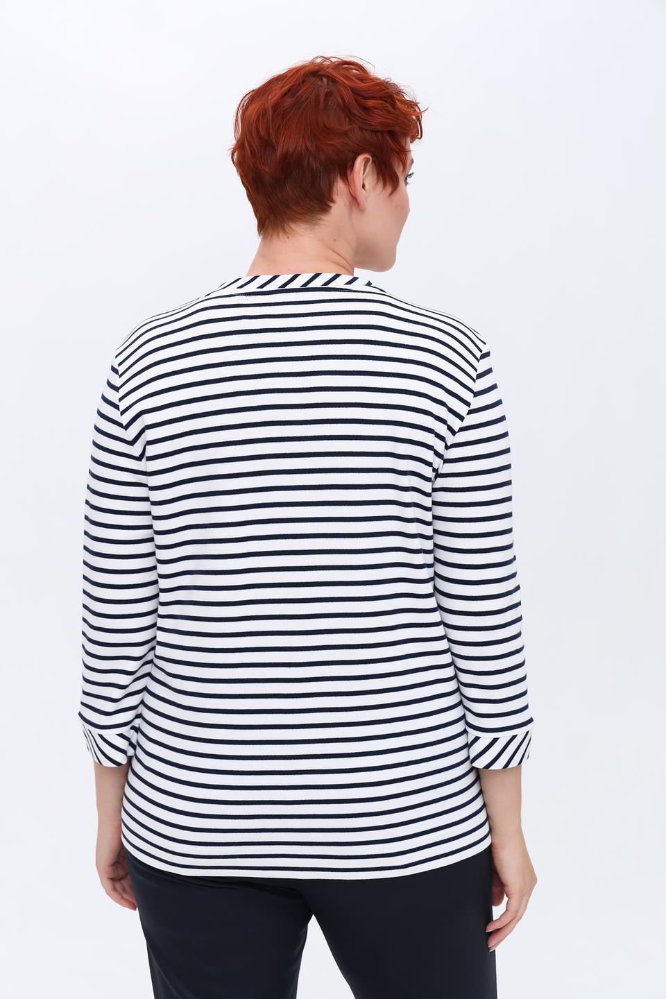 Лонгслив Via Appia в полоску с принтом