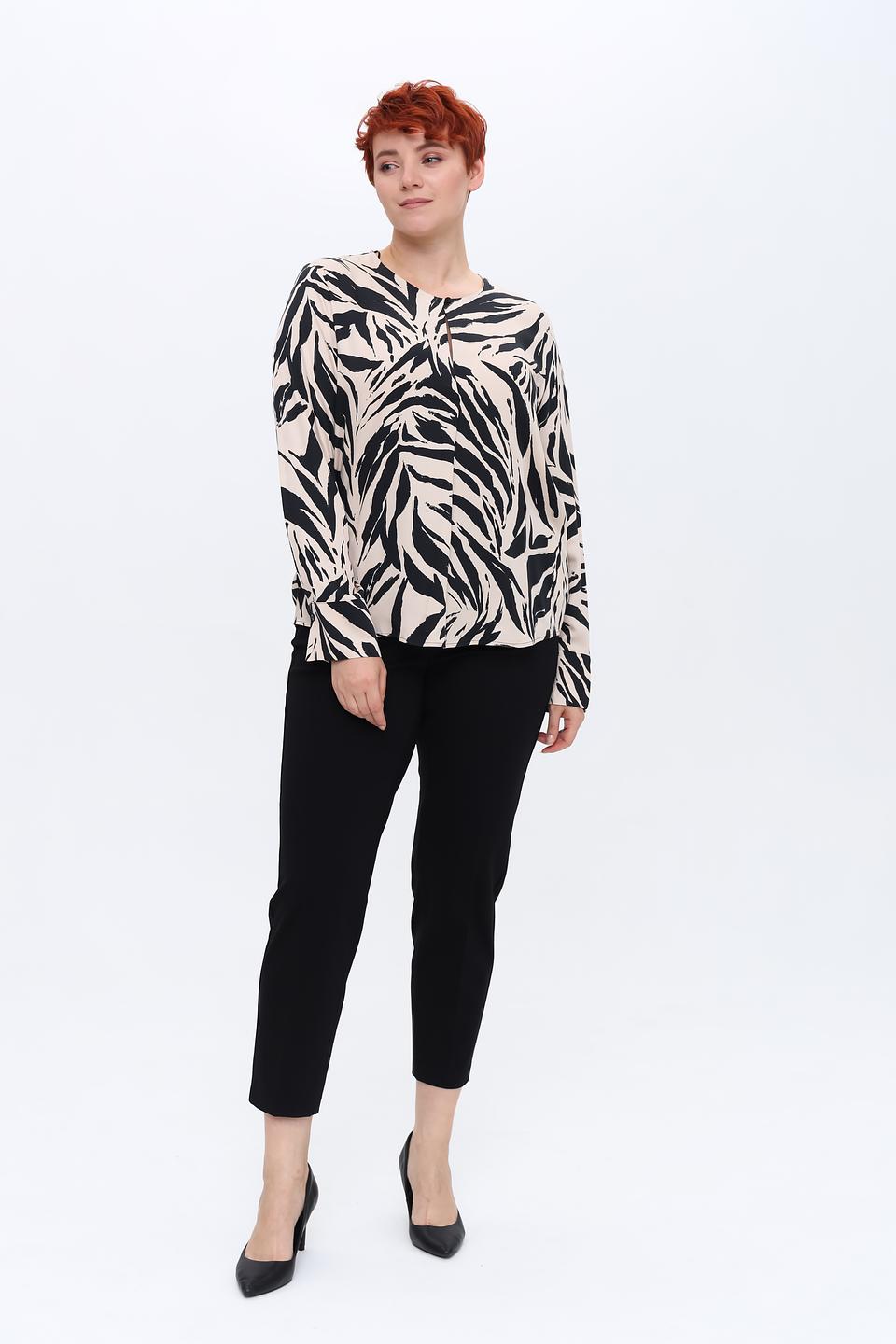 Блуза Taifun с принтом зебра