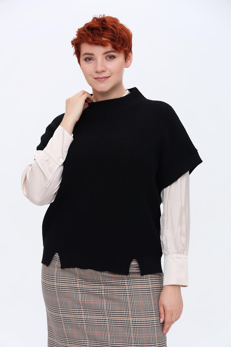 Пуловер Taifun чёрный без рукавов