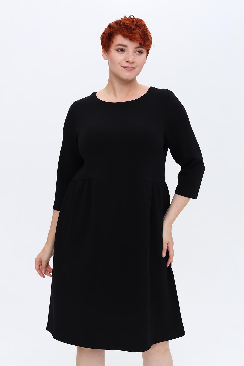 Платье Via Appia чёрное с рукавом 3/4