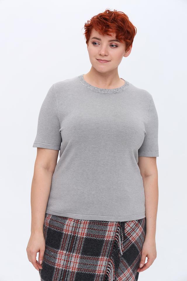 Пуловер Gerry Weber серый с отделкой